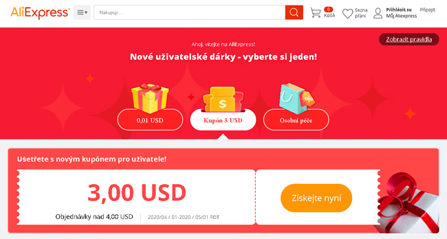 AliExpress slevový kupon