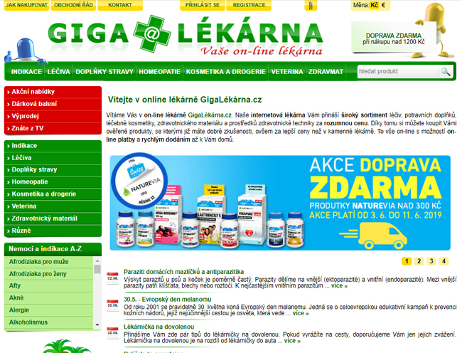 Giga lékárna eshop