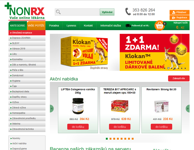 NonRx lékárna eshop