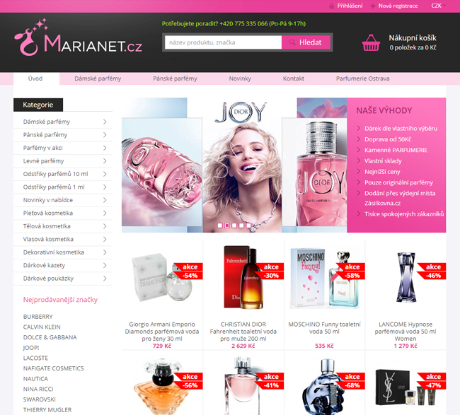 Parfémy Marianet eshop