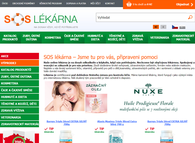 SOS lékárna eshop