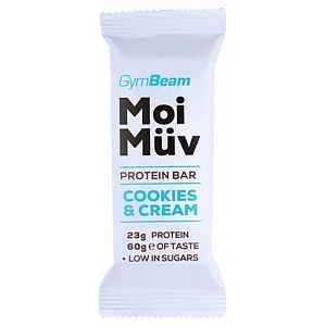 Gymbeam Proteinová tyčinka MoiMüv 24×60g cookies&cream