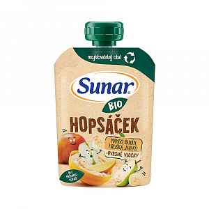Sunar Bio Hopsáček Mango/ban/hruš/jablko/oves 100g