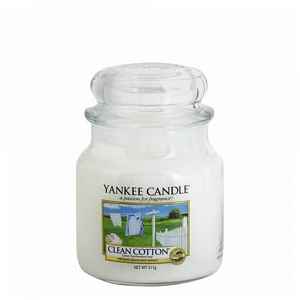 YANKEE CANDLE Clean Cotton Classic střední 411 g