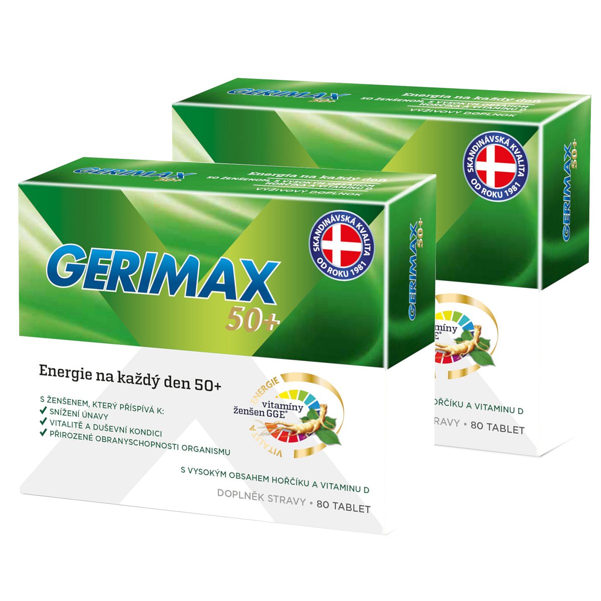 Gerimax 50+, 80 tablet 1+1 ZDARMA