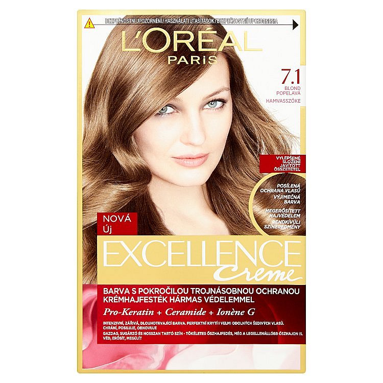 L'Oréal Paris Excellence Creme blond popelavá 7.1