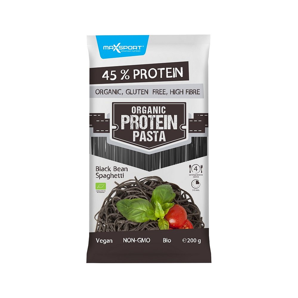 MAXSPORT Organic Pasta černé špagety 200 g