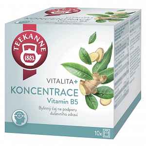 TEEKANNE Vitalita a koncentrace s vitaminem B5 čaj 10 sáčků