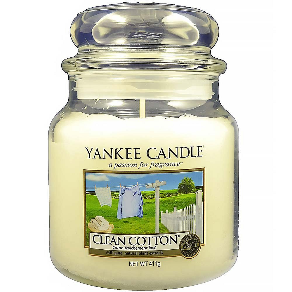 YANKEE CANDLE Clean Cotton Classic střední 411 g