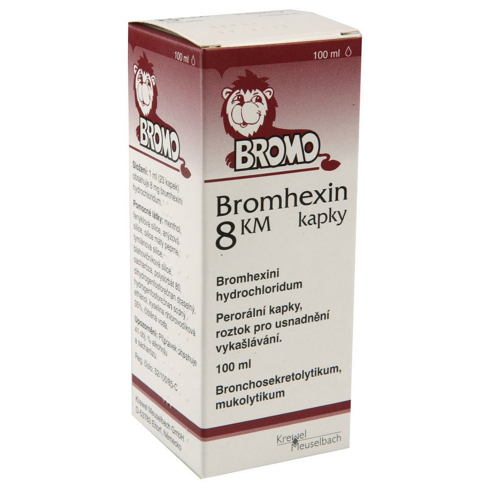 BROMHEXIN 8 KM KAPKY 8MG/ML perorální GTT SOL 1X100ML