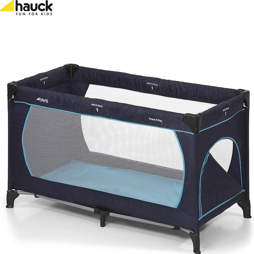 HAUCK Cestovní postýlka Dream N Play Plus navy/aqua 2018