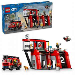 LEGO City 60414 Hasičská stanice s hasičským vozem