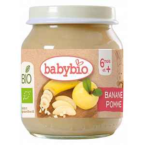 BABYBIO Bio banán a jablko 130 g