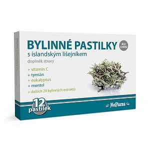 MedPharma Bylinné pastilky islandský lišejník 12ks