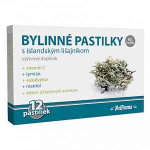 MedPharma Bylinné pastilky islandský lišejník 12ks