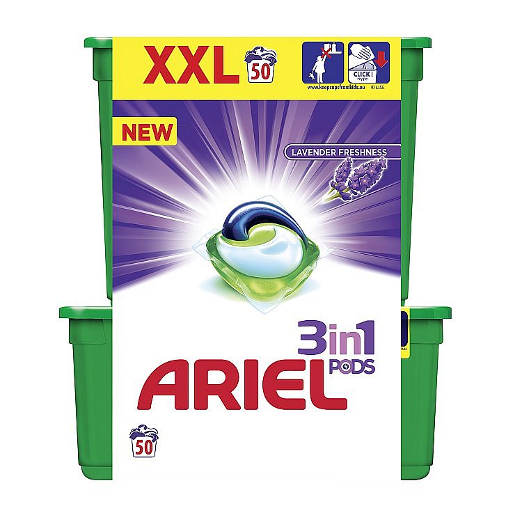 Ariel  3v1 Lavender Freshness gelové kapsle 50 ks