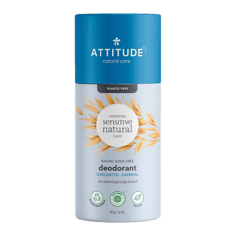 ATTITUDE Přírodní tuhý deodorant Super leaves  Bez sody a bez vůně 85 g