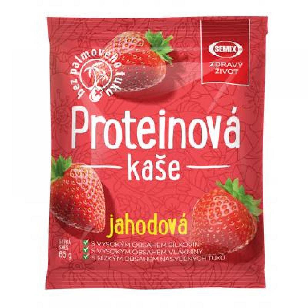 SEMIX Proteinová kaše jahodová 65 g