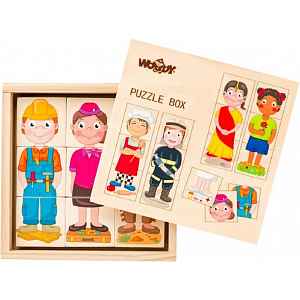 Woody Dřevěné puzzle, vkládačka, Lidé a jejich profese