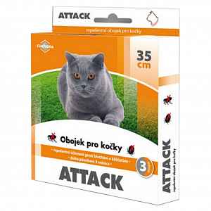 Attack Antiparazitární obojek 35cm kočka