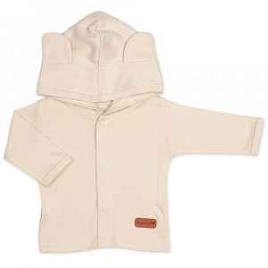 Baby Nellys Bavlněná souprava pro miminko do porodnice 5D, Made with love, béžová, vel. 56