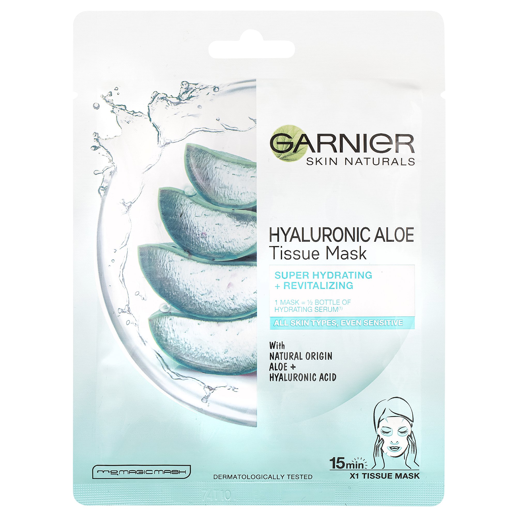 Garnier Skin Naturals Tissue Mask Aloe superhydratační a revitalizační textilní maska  32 g