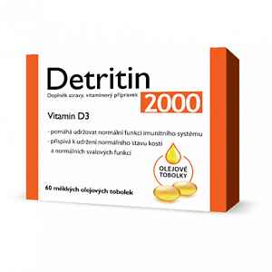 Detritin Vitamin D3 2000 Iu 60 Měkkých Tobolek