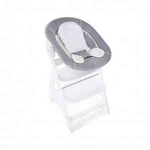 Hauck Alpha+ dřevěná židle+novorozenecký Newborn set, 0m+, White Grey