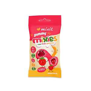 Mixit Ovocné Mixies Jahoda & Banán přírodní želé bonbony 35 g