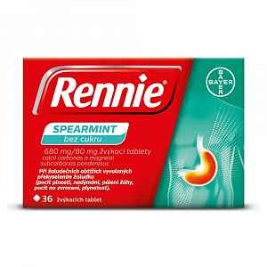 Rennie Spearmint bez cukru, por.tbl.mnd (36x)