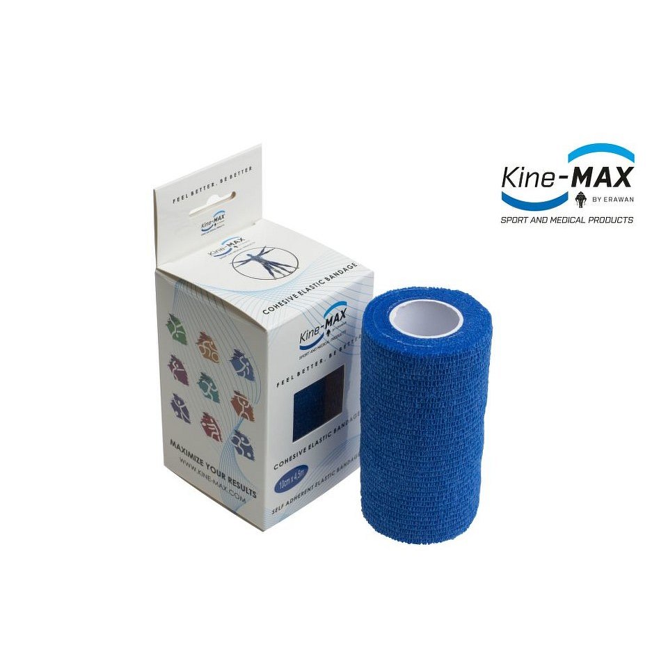 KineMAX Cohesive elast.samofix.10cmx4.5m modré
