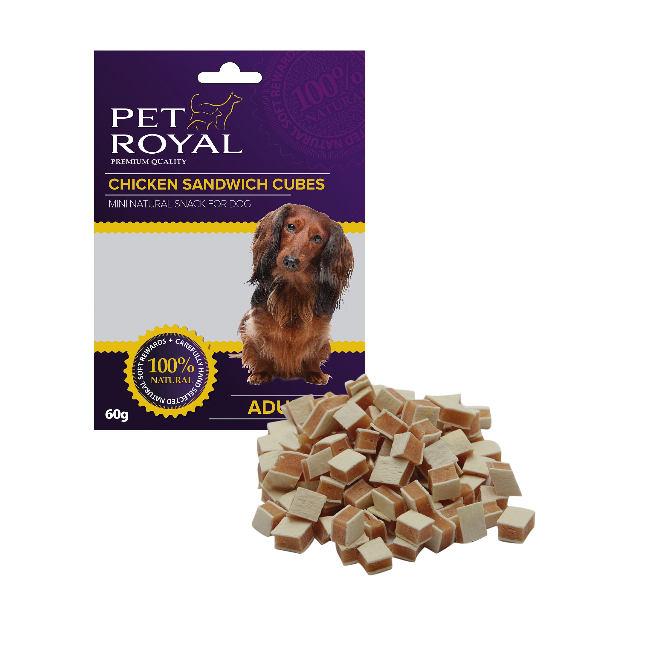 Pet Royal Dog Mini kureci sandwich kostky 60g