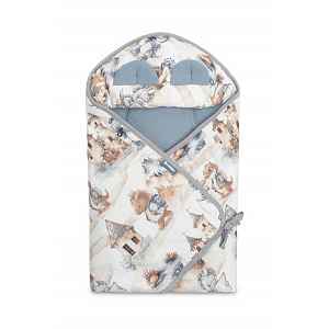 SENSILLO Zavinovačka 2v1 do autosedačky, kočárku, mušelín, bavlna - Dráček modrý, jeans