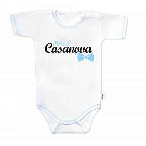 Body kr. rukáv s vtipným textem, Malý Casanova,vel. 68