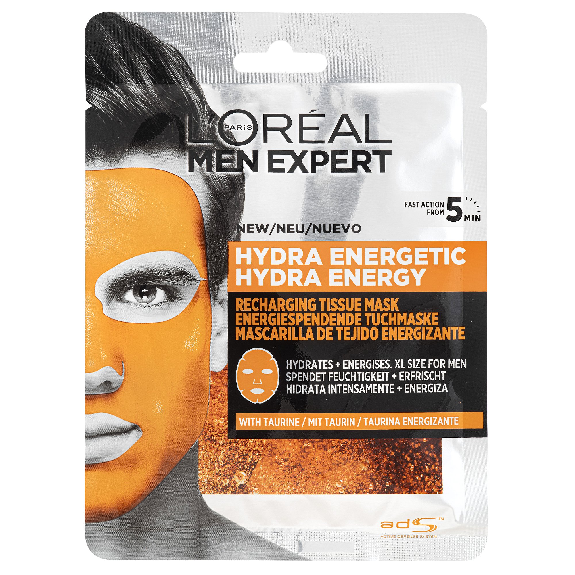 L'Oréal Paris Men Expert Hydra Energetic textilní maska 32 g