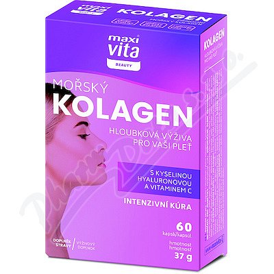 MaxiVita Beauty Mořský kolagen+kys.hyalur. cps.60