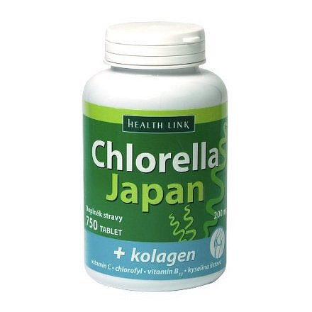 Chlorella Japan + kolagen tablety 750