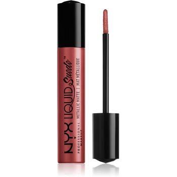 NYX Professional Makeup Liquid Suede™ Metallic Matte voděodolná tekutá rtěnka s metalickým finišem odstín 30 Bella 4 ml