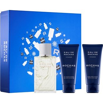 Rochas Eau de Rochas Homme dárková sada IV.  toaletní voda 100 ml + balzám po holení 100 ml + sprchový gel 100 ml