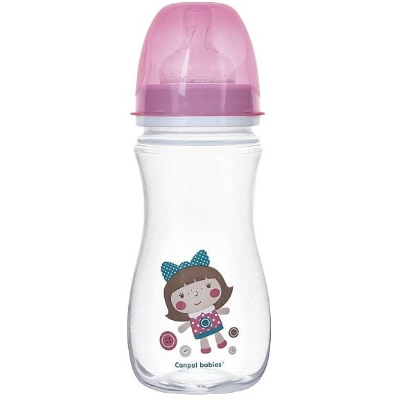 CANPOL BABIES Láhev TOYS 300 ml 0% BPA - růžová