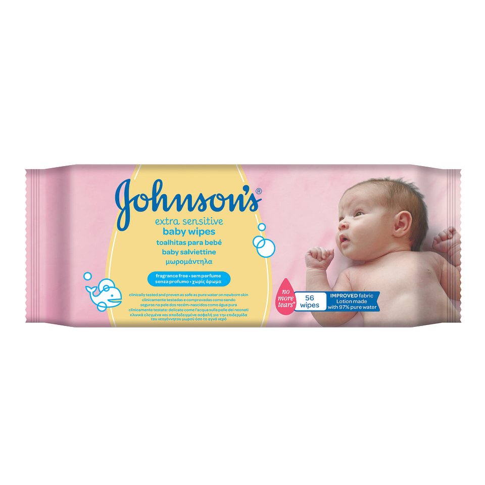 JOHNSONS Cottontouch vlhčené ubrousky 56 ks