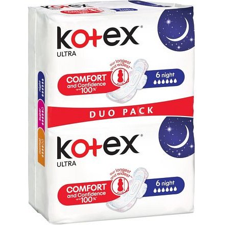 KOTEX UT Night vložky double 12ks