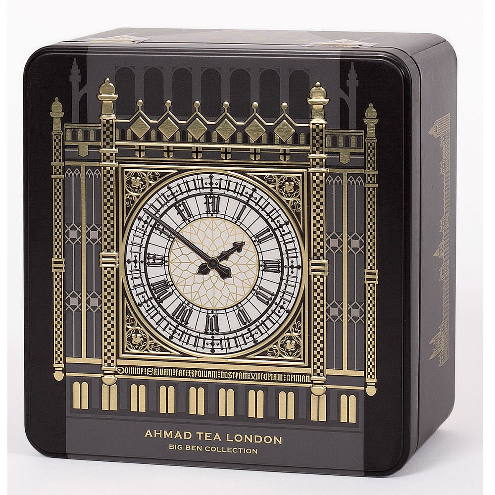 AHMAD TEA Big Ben Collection Black 40 sáčků v luxusní plechové kazetě