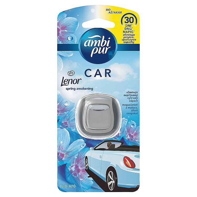 Ambi Pur Osvěžovač vzduchu do auta klip April Fresh s vůní Lenor  2 ml