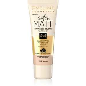 Eveline Cosmetics Satin Matt matující make-up se šnečím extraktem odstín 102 Vanilla 30 ml