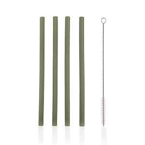 Zopa Silikonové brčko 4ks, Forest Green 1