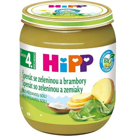 HiPP BIO Špenát se zeleninou a brambory 125g