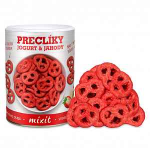 Mixit preclíky Jogurtová čokoláda s jahodami 250g