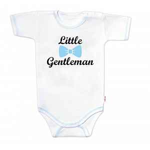 Body kr. rukáv s vtipným textem, Little Gentleman,vel. 74