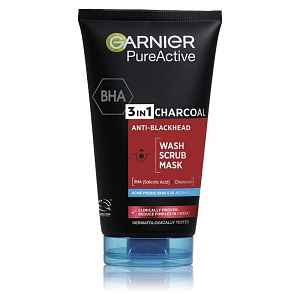 GARNIER Skin Naturals Pure Active 3v1 aktivní uhlí proti černým tečkám 150 ml, poškozený obal